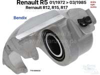 renault caliper r5r12r15 brake front right system bendix piston diameter 48mm P84145 - Image 1