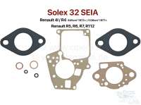 Renault - Carburetor sealing set Solex 32 EISA, 32 SEIA. Suitable for Renault R4 (845cc starting fro