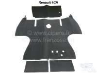 Renault - 4CV, carpet set, suitable for Renault 4CV. 4 parts. Covers the whole passenger compartment