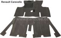 Renault - Caravelle, carpet set, Velour dark grey. Suitable for Renault Caravelle.