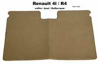 R4, boot mat Renault R4. Beige velour with beige border. Suitable for our