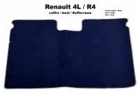 R4, boot mat Renault R4. Dark blue velour with white border. Suitable for our