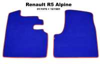 renault carpet sets floor mats r5 alpine front mat set velour exellence only P88887 - Image 1