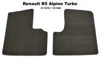 renault carpet sets floor mats r5 alpine turbo front mat set velour exellence P88892 - Image 1