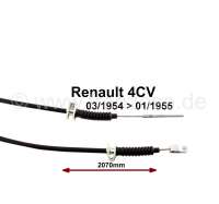 Citroen-2CV - 4CV, Clutch cable. Suitable for Renault 4CV, of year of construction 03/1954 to 01/1955. (