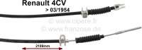 Alle - 4CV, Clutch cable. Suitable for Renault 4CV, to year of construction 03/1954 (R1060/1062/1