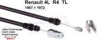 Alle - Clutch cable Renault 4 L-TL. Of year of construction 1967 to 1972. Sleeve: 705mm. Overall 