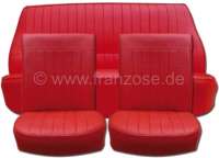 Alle - Dauphine, coverings (2x front seat, 1x rear seat). Vinyl red. Suitable for Renault Dauphin