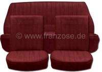 Renault - Dauphine, coverings (2x front seat, 1x rear seat). Vinyl dark red (Bordeaux). Suitable for