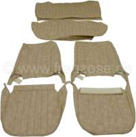 Renault - Dauphine, coverings (2x front seat, 1x rear seat). Vinyl Paille. Suitable for Renault Daup