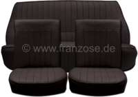 Renault - Dauphine, coverings (2x front seat, 1x rear seat). Vinyl black. Suitable for Renault Dauph