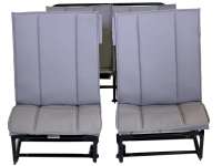 Renault - R4, bench covers front + rear (as replacement for the defective seat covers). Colour grey 