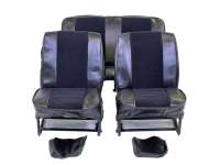 Renault - R4, seat covers front + rear (as replacement for the defective seat covers), made of ribbe