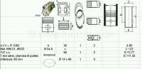Renault - 4CV, piston + liner (4 item). Suitable for Renault 4CV, 1 series (R1062). Engine: 680.01 +