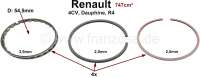 Citroen-2CV - R4/4CV, piston ring set (engine 680). Suitable for Renault R4, of year of construction 196