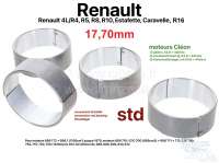 Renault - R4/R5/R8/R10/Estafette/Caravelle, connecting rod bearing set. Width: 17.70mm. Standard siz