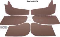 renault door trim 4cv linings set 4 fittings color brown marron P88201 - Image 1