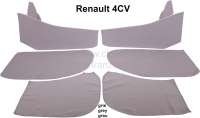 Renault - 4CV, door linings set (4 fittings). Color: grey (Gris). Suitable for Renault 4CV.
