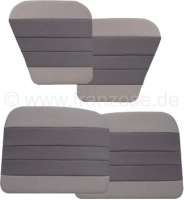 Renault - Dauphine, door linings set (4 fittings). Color: Material grey (Ecorce Gris). Suitable for 