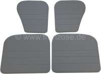 renault door trim dauphine linings set 4 fittings color vinyl grey P88204 - Image 1