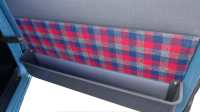 Alle - R4, Door lining (4 pieces), from vinyl + material. Color: grey-blue-red. Suitable for Rena