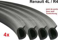Alle - R4, door seal set (4 pieces). Made in germany. Length: 370cm. Suitable for Renault R4 (S12