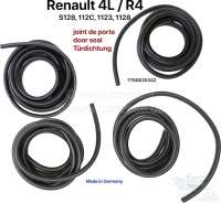 Renault - R4, door seal set (4 pieces). Made in germany. Length: 370cm. Suitable for Renault R4 (S12