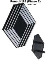 renault emblems r5 emblem bonnet made aluminium phase 2 P87973 - Image 1