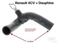 Renault - 4CV/Dauphine, radiator hose at the bottom, with outlet for the heater. Suitable for Renaul