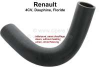 Alle - 4CV/Dauphine/Floride, radiator hose below (without heating). Suitable for Renault 4CV, Dau