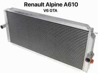 Alle - A610 V6 GTA, radiator made of aluminium. Suitable for Alpine A610 V6 GTA. Dimension: 630 x