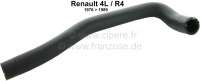 Renault - R4/R6, radiator hose down (exhaust radiator). Suitable for Renault R4, of year of construc
