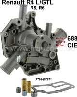 Alle - Water pump Renault R4 GTL/L (1108cc). Type R1128, engine 688/CIE. Renault R5, starting fro