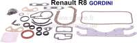 Renault - R8G/A110, engine gasket set, without cylinder head gasket. Suitable for Renault R8 Gordini