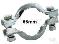 Renault - Exhaust clip (58mm) for the elbow pipe. Suitable for Renault R4, 4CV, Dauphine