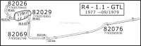 renault exhaust system r4 1108cc intermediate pipe fixture a P82069 - Image 2