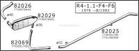 renault exhaust system r4 1108cc intermediate pipe fixture a P82069 - Image 3