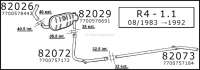 Alle - R4 (1108cc), exhaust silencer in front (under the fender). Suitable for Renault R4, of yea