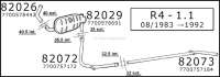 renault exhaust system r4 1108cc tail pipe r210b starting P82073 - Image 2