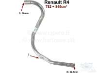 renault exhaust system r4 782 845cc intermediate pipe fixture P82027 - Image 1