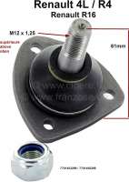 Renault - R4/R16, ball and socket joint above. Suitable for R16 R1152 to chassis no.02401. Pin heigh