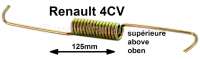 Renault - 4CV, brake shoes tension spring above. Suitable for Renault 4CV. Overall length: 125mm
