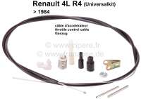 Renault - Throttle control cable Renault R4 (universal kit). Suitable to year of construction 1984. 