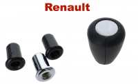 Renault - R8/R10/Dauphine, gear knob with emblem. Thread M12x1.75 mm. With adapter for use with 10 m