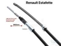 Renault - Estafette, hand brake cable. Suitable for Renault Estafette. Length: 980mm. Mounting: On t