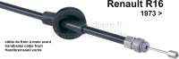 renault hand brake cable r16 front starting year P84330 - Image 1