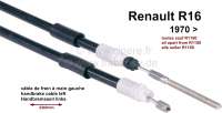 Renault - R16, hand brake cable on the left. Suitable for Renault R16 (all model`s apart from R1150)