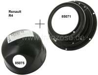 Renault - Headlamp casing end cap rear (from synthetic). Suitable for Renault R4.