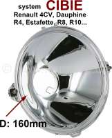 Renault - Headlight reflector (without glass). Headlight system 