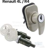 Renault - Trunk lock (handle) + 2x door lock. Suitable for Renault R4 + R4L. The luggage compartment